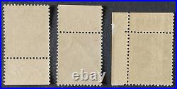 10 c. Vert, les 3 timbres neufs Yvert 188, 188A et 188B, TTB, cote 850