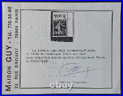 10 c. Vert, les 3 timbres neufs Yvert 188, 188A et 188B, TTB, cote 850