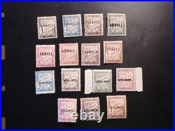 15 timbres France cours d'instruction taxe annulé spécimen signés Brun neufs