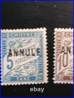 15 timbres France cours d'instruction taxe annulé spécimen signés Brun neufs