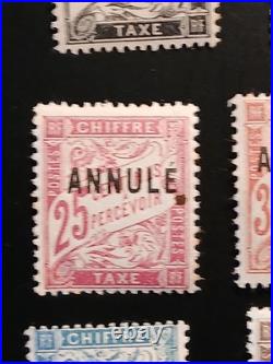 15 timbres France cours d'instruction taxe annulé spécimen signés Brun neufs