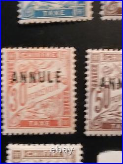 15 timbres France cours d'instruction taxe annulé spécimen signés Brun neufs