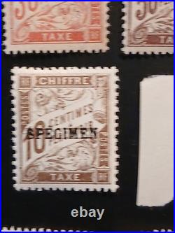 15 timbres France cours d'instruction taxe annulé spécimen signés Brun neufs