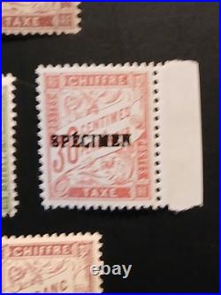 15 timbres France cours d'instruction taxe annulé spécimen signés Brun neufs