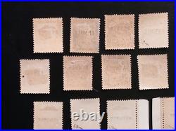 15 timbres France cours d'instruction taxe annulé spécimen signés Brun neufs