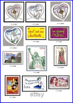 193 Timbres France Année Complète 2004 n°3632 à 3730 +n°PA 67+Blocs+Carnet