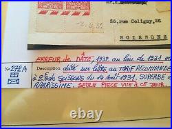 272 a bloc de 4 coin date sur lettre recommandee au tarif erreur de date cote ++