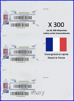 300 étiquettes EXPORT SUIVI international sticker europe monde lettre suivie
