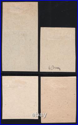 4 Semeuse lignées Non Dentelés N°130g, 131b, 132c, 133c NSG/TB Très Frais