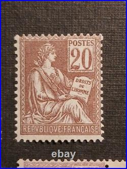 4 timbres France 1900 Mouchon serie yt 112/115 neufs XX cote 1000 euros