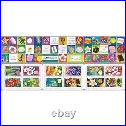 50 Carnet De 12 Timbres Lettre Verte FLEURS 20g France a validité permanente