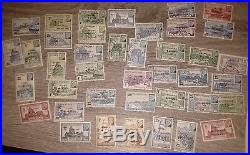 88 Timbres Petain colonies oeuvres coloniales surcharges innini Kouang tcheou