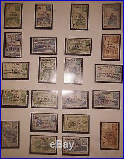 88 Timbres Petain colonies oeuvres coloniales surcharges innini Kouang tcheou