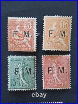 9 timbres France franchise militaire avec variétés