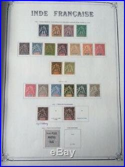 AVO! 1139 COLONIES collection de timbres Inde française dt signé france libre