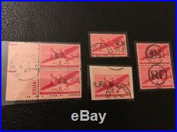 AVO! 1486 FRANCE timbres poste aérienne militaire variétés double tête bêche