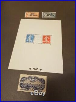 AVO! 1503 FRANCE lot timbres dt bloc BF n°2 PA 1/2 et burelé PA 15