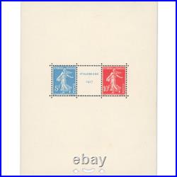 Bloc-feuillet N°2 Exposition De Strasbourg Timbres Neufs Bloc Signé Brun Rare