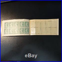 CARNET 137-C 3 / 40 TIMBRES SEMEUSE N°137 5 cts VERT NEUF LUXE MNH