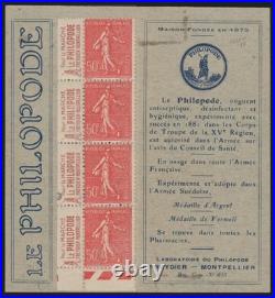 Carnet n°199-CP1, Le Philopode, 4 timbres, format 108x50mm, neuf TB