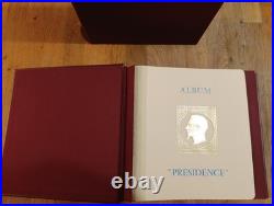 Classeur pour timbre reliure Pega luxe bordeaux Ceres 035S + boitier top état