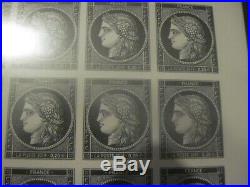 Coffret 170 ans du premier timbre (Cérès 1849)+ variété bord droit 10e colonne