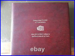 Collection 73 premiers timbres du monde lingot vermeil argent massif plaqué or