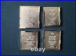 Collection 73 premiers timbres du monde lingot vermeil argent massif plaqué or
