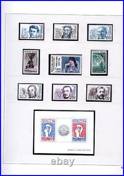 Collection de timbres France neufs 1979/1987 en album et feuilles SAFE DUAL