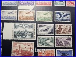 Collection poste aérienne N dont PA 1,2,15 & PM3 signés Calves 14 +6000