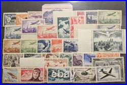 Collection poste aérienne N dont PA 1,2,15 & PM3 signés Calves 14 +6000