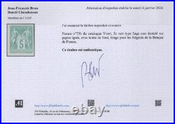 Émission des Régents avec Teinte de fond, 15 des 19 valeurs TTB Signés Brun