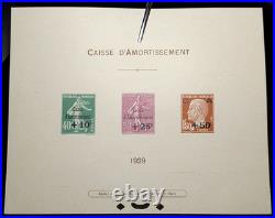 Épreuve Collective N°253-255 Caisse d'Amortissement de 1929 TB Sans rabat