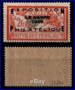 Expo LE HAVRE 1929, Signé, Neuf = Cote 875 / Lot Timbre France n°257A
