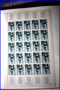 FIDES, 1956, neuf, oblitéré, non dentelé et 7 FDC + 3 feuilles