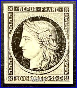FRANCE 1849 TYPE CERES N° 3a NEUF SIGNE TTBE COTE 675