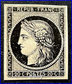 FRANCE 1849. TYPE CERES. N° 3a NEUF SIGNE. TTBE. COTE 675