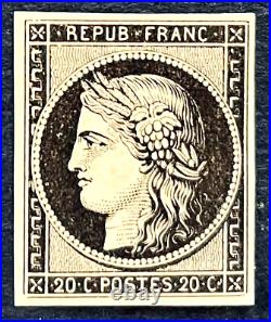 FRANCE 1849 TYPE CERES N° 3a NEUF TTB COTE 700