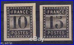 FRANCE 1876 10c ET 15c NOIR PROJET GAIFFE POUR ENTIERS POSTAUX ESSAY