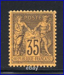 FRANCE 1878 TYPE SAGE, YVERT N°93 NEUF, 35c Violet-noir/Jaune, SIGNÉ, YV 800