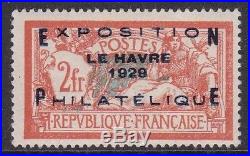 FRANCE 1929. Le Havre N°257A neuf X et très beau. Certificat Calves. 875 C200