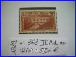FRANCE 1929 SUPERBE N°262 II Ad NEUF signé UZAN COTE + 650 EUROS