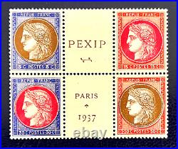 FRANCE 1937 PEXIP N°s 348 à 351 NEUFS TTBE COTE 400