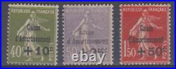 FRANCE 5eme SERIE caisse d'amortissement yt 275 276 277 N MNH 675