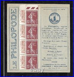 FRANCE CARNET YT 189 CP1 NEUF TB (couverture C 1er semestre/1875)