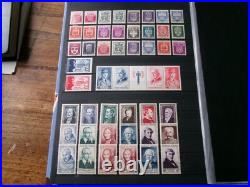 FRANCE COLLECTION DE TIMBRES NEUFS ET OBLITERES 1900 a TAXES. COTE MINI 1000
