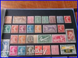 FRANCE COLLECTION DE TIMBRES NEUFS ET OBLITERES 1900 a TAXES. COTE MINI 1000