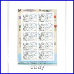 FRANCE, FEUILLE COLLECTOR F95a COMMANDANT MOUCHOTTE POSTE AERIENNE NEUF 2023