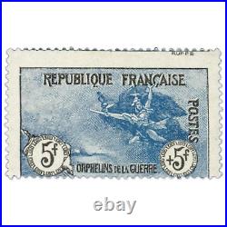 FRANCE N° 155 5fr + 5fr 1ère ORPHELIN TIMBRE NEUF SIGNÉ EXPERT JF BRUN 1917-18