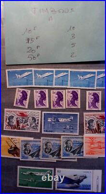 FRANCE SOUS FACIALE LOT 05/4 Timbres en FRANC ENVOI R2 inclus
